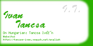 ivan tancsa business card